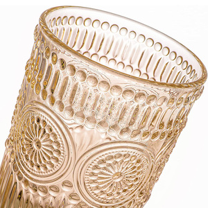 Commercio all'ingrosso 260ml /380ml placcatura ionica <span class=keywords><strong>vintage</strong></span> colorato verniciato ambra bicchiere di vetro tazza di vetro tazza da tè bicchieri di vetro - Product Image 4