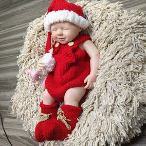 Poupée moules lestés réaliste grande taille 20 pouces souriant doux gratuit solide fille Reborn Silicone bébé poupée - Product Image 4