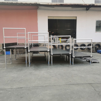 Événement portable réglable en hauteur en aluminium noir Riser Band Theatre Choir Ad Theatre Stepped Stage