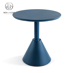 Mesa <span class=keywords><strong>de</strong></span> comedor moderna para exteriores, mueble <span class=keywords><strong>de</strong></span> metal y aluminio para bar, jardín y café, venta al por mayor - Product Image 3