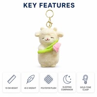 Gantungan Kunci Boneka Domba Bunga Lucu Kawaii, Aksesoris Tas, Lembut, Bisa Dipeluk, Grosir, Custom OEM ODM