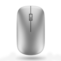 Ratón de aluminio ultrafino Bluetooth de modo Dual, ratón ergonómico portátil inalámbrico recargable para ordenador portátil, tableta, ratón de ordenador