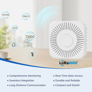 CO2 TVOC温度PM2.5 HCHOオールインワンLoRaWANメーターポータブルスマートLoRa屋内周囲空気品質検出器モニターセンサー - Product Image 2