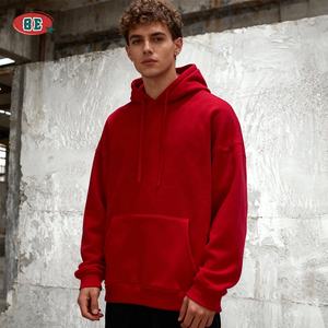 卸売 メンズ ストリートウェア 高品質 53% ポリエステル エッセンシャル 無地 パーカー ブランク カジュアル ヴィンテージ プラスサイズ メンズ パーカー - Product Image 3