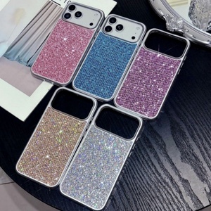 Coque de téléphone élégante et scintillante pour iPhone 13-17 Pro Max, motif losanges, antichoc, protection anti-rayures, vente en gros - Product Image 1