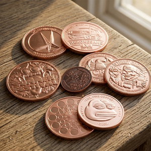Moneda de Cobre Personalizada de Fábrica con Recubrimiento de Color, Moneda Coleccionable Premium de <span class=keywords><strong>1</strong></span> Onza, Moneda de Cobre Fino 999 con Relieve 3D - Product Image 5