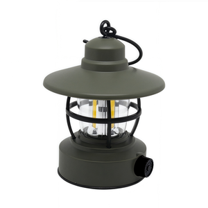 Green Camp Hurricane Lantern con atenuador giratorio continuo | Vintage-Top Outdoor Light con gancho para jardín, tienda <span class=keywords><strong>de</strong></span> campaña, uso nocturno - Product Image 4