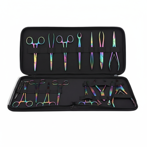 Customized High Quality 8-Piece Stainless Steel Durable Body <b>Piercing</b> Tool <b>Kit</b> Case Professional <b>Ear</b> Nose Nipple <b>Piercing</b> Clamps - Product Image 2