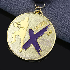 เหรียญตรามวย<span class=keywords><strong>ไทย</strong></span>มวยไทยทำจากโลหะทองเงิน3D เคลือบแบบสั่งทำ - Product Image 3