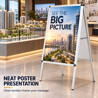 Support d'affichage compact avec structure pliable en forme de A