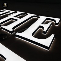 Lettres lumineuses LED rétroéclairées en acier inoxydable à suspendre/murales – Personnalisables en taille et couleur pour la décoration et l'éclairage