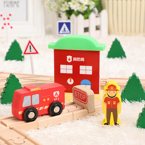 Vía de <span class=keywords><strong>tren</strong></span> de madera ensamblada simple compatible con el <span class=keywords><strong>juguete</strong></span> de <span class=keywords><strong>tren</strong></span> <span class=keywords><strong>Thomas</strong></span> de madera - Product Image 3