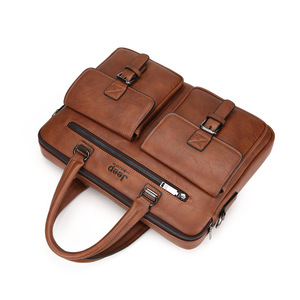 Mayorista Unisex PU Cuero Hombres Bolso <span class=keywords><strong>de</strong></span> negocios Laptop Bag <span class=keywords><strong>Maleta</strong></span> para hombres <span class=keywords><strong>de</strong></span> negocios Bolso suave Bolsa <span class=keywords><strong>de</strong></span> mensajero - Product Image 6