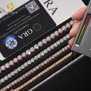 ลดกระหน่ำ2มม. 3มม. 4มม. 5มม. 6.5มม. สร้อยคอเทนนิส Moissanite 925แฟชั่นเงินกำไลโซ่เพชรโมอิส - Product Image 6