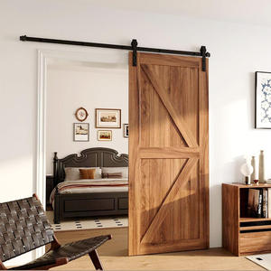 Kit de Herrajes para Puerta Corredera de Granero de Acero al Carbono de 6.6 Pies, Silencioso, con Sistema de Deslizamiento para Dormitorio - Product Image 5