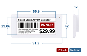 Système Wifi <span class=keywords><strong>Esl</strong></span> 2.9 pouces supermarché etagère électronique étiquette Eink étiquette de prix étiquette de prix numérique - Product Image 4