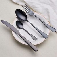 Vente de luxe or restaurant cuillère fourchette couteau en acier inoxydable couverts 72pcs ensemble avec étui