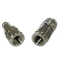 (ISO16028) Raccord rapide hydraulique à face plate en acier inoxydable 1" BSP/NPT pour raccords de tuyaux de mini-chargeuses