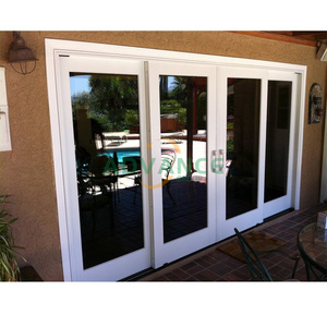 Portes de maison de haute qualité approuvées à l'impact des ouragans à rupture thermique Double grande <span class=keywords><strong>porte</strong></span> <span class=keywords><strong>coulissante</strong></span> en aluminium et verre - Product Image 5