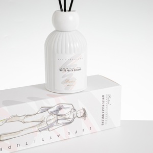 Chất Lượng Cao Dài Hương Thơm Chất Lỏng Nhà Khuếch Tán Xi Lanh Nhiều Màu Sắc Gốm Thủy Tinh Bằng Gỗ Nắp Reed Khuếch Tán - Product Image 6