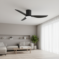 Ventilateur de plafond moderne à profil bas de 42 pouces avec éclairage LED dimmable et télécommande