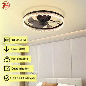 Ventilador de Techo Metálico de 5 Aspas con Luz, Bajo Ruido, Motor de CC de 6 Velocidades, Temperatura de Color de Luz de 3 Colores y Regulable, Control Remoto y por Aplicación para Uso en Interiores - Product Image 1