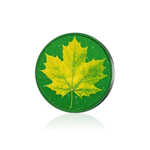 Nouvelle pièce de monnaie en cuivre 2026, plaques de cuivre 2D, feuilles vertes, une once, pièce de monnaie en argent pour la <span class=keywords><strong>d</strong></span>écoration intérieure et la collection - Product Image 4