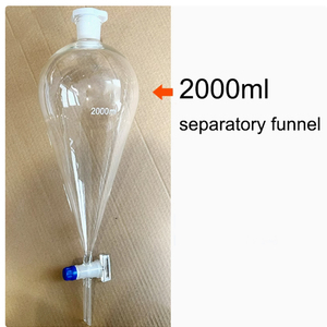 Phòng thí nghiệm tiandi 250ml thủy tinh borosilicate tách Phễu hổ phách hình quả lê với PTFE khóa - Product Image 6
