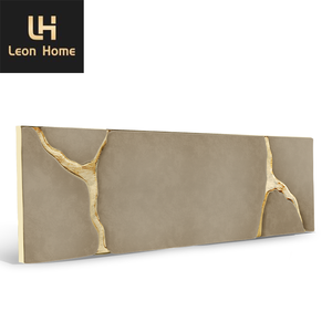 High End grande testiera <span class=keywords><strong>letto</strong></span> <span class=keywords><strong>matrimoniale</strong></span> Custom oro acciaio inossidabile <span class=keywords><strong>letto</strong></span> in pelle di lusso moderna camera da <span class=keywords><strong>letto</strong></span> mobili king Size <span class=keywords><strong>letto</strong></span> di lusso - Product Image 6