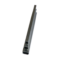 Barre d'espacement en aluminium avec bande de butyl, barre d'espacement creuse en aluminium, isolation thermique en fibre de verre pour machine à plier