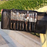 Ensemble de pinceaux de maquillage professionnels de luxe en poils de chèvre ultra doux avec logo personnalisé, outils de beauté interchangeables, coffret cadeau