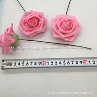 22 couleurs 8cm grande fleur en mousse avec tige cadeaux de la Saint-Valentin décorations de mariage artificielle PE Rose