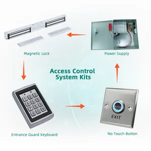 VIANS kunci pintu keamanan, sistem kontrol akses pintu keamanan kunci EM 12/24V 280KG magnetik