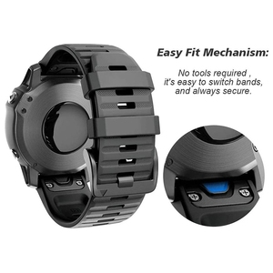 <span class=keywords><strong>Correa</strong></span> deportiva oficial de silicona Easyfit, <span class=keywords><strong>Correa</strong></span> <span class=keywords><strong>Quickfit</strong></span> de 22mm y 26mm para reloj <span class=keywords><strong>Garmin</strong></span> Fenix 7X 6X 7 Pro forerunner 965 Instinct 2x - Product Image 5