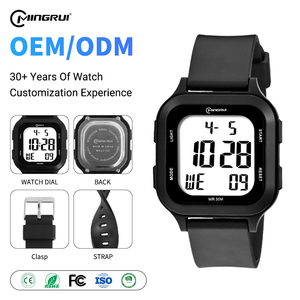 Orologio Digitale Sportivo MINGRUI <span class=keywords><strong>per</strong></span> Uomo, Quadrato, Impermeabile 30M, Antiurto, Cronometro al Millisecondo, Luminoso, Silenzioso, Batteria 2 Anni, 5 Colori, OEM - Product Image 2