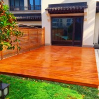 Plancher de terrasse en bois extérieur d'approvisionnement d'usine pour arrière-cour et patio antidérapant imperméable facile à installer