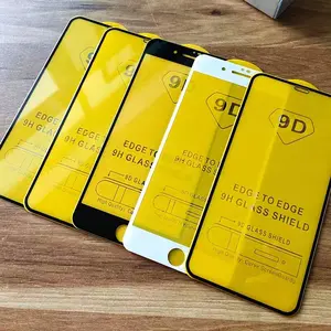 Vidrio templado de cubierta completa 9D de alta calidad para iPhone 6 Plus 8 7 SE, película protectora de pantalla de alta transparencia, antiaceite, antiarañazos