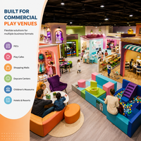 Équipement de jeu intérieur commercial, studio d'art, comptoir de salon de beauté, salle pastel, certifié CE, en plastique, personnalisable, zone enfants FEC
