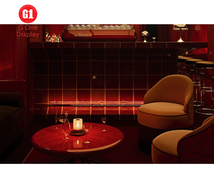 맞춤형 LED 조명 고급 펍 바 카운터 디자인 고급 원목 바 작업대 바 카운터 - Product Image 6