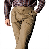 Pantalon Gurkha pour homme, double pli, coupe droite, en coton, décontracté, pour mariage ou soirée