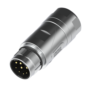Conector M23 Marvtech Metal Shield, Impermeable, Macho, para Señal y Alimentación, Motorizado, Recto, Cableable - Product Image 1