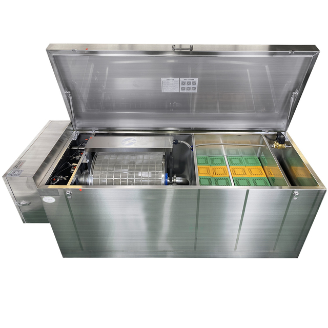Cowater Fish Farm Koi Pond Combidrum Filter Stainless Steel Rotary Biological Tank Filtration System 1000L/Hour 800W
