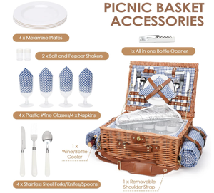 Cesto da Picnic isolato all'ingrosso accetta il logo personalizzato moderno <span class=keywords><strong>cestino</strong></span> da Picnic isolato in <span class=keywords><strong>vimini</strong></span> cestini da Picnic - Product Image 5