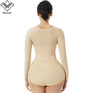 Body à manches longues pour femmes sans couture minceur ventre contrôle corps Shaper grande taille Spandex Shapewear pour femmes bras - Product Image 2