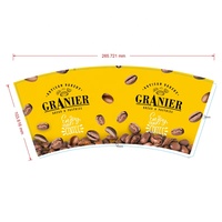Vente chaude de gobelets en papier jetables enduits de PE imprimés de logo personnalisé de qualité alimentaire