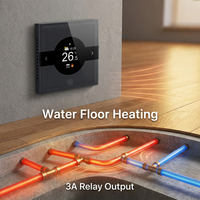 Thermostat intelligent WiFi Tuya SS602H avec écran couleur de 1,28 pouce pour le contrôle des systèmes de chauffage électrique 16A et des chaudières à gaz 3A