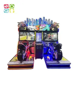 Simulator mesin Game balap sepeda, 2 kursi Arcade 3dx simulator Motor Super dengan LCD 42 inci