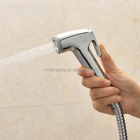Prix de gros Douchette à main portable pressurisée pour toilettes et salles de bain, en acier inoxydable SUS304, argent