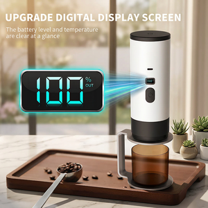 Machine à café portable avec batterie, affichage numérique de la température, machine à expresso de voyage pour le bureau et la maison - Product Image 1
