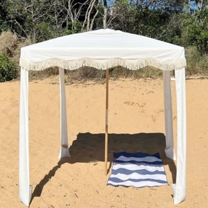 Cabane de <span class=keywords><strong>plage</strong></span> rétro de qualité supérieure avec glands <span class=keywords><strong>en</strong></span> coton Tente de <span class=keywords><strong>plage</strong></span> carrée avec sacs de sable pour événements <span class=keywords><strong>en</strong></span> plein air Design pliable - Product Image 5